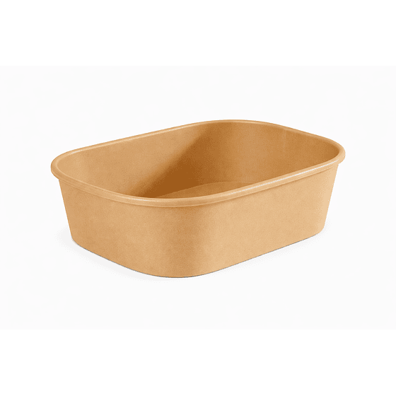 Bowl Kraft Rectangular 750 cc (300 unds)