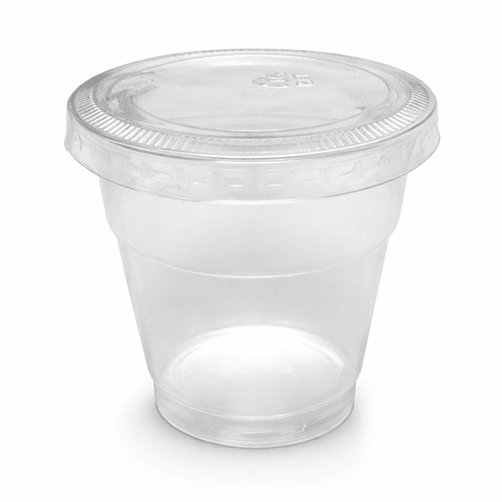 Vaso PP Avion Transparente c/Tapa (1000 unds) SG