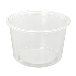 Pote PP Transparente 16 oz c/tapa (300 unds)