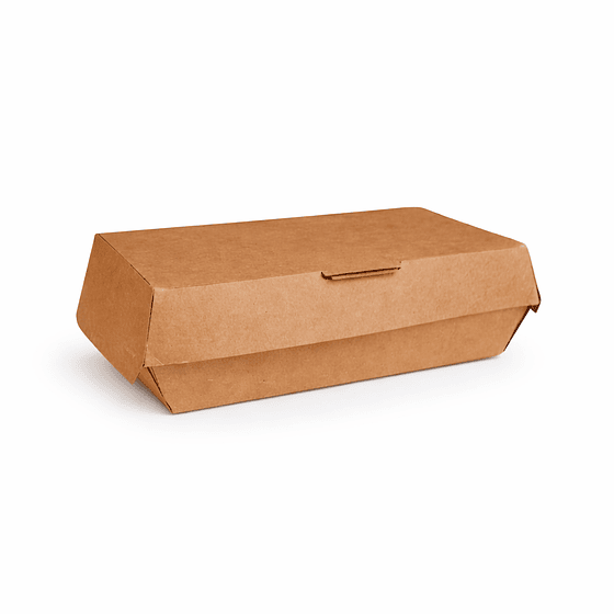 Caja Bisagra Kraft p/Hot Dog y Sándwichs (250 unds)