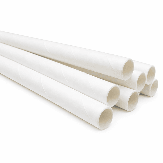 Bombilla Polipapel Blanca Envasada 8 mm (5.000 unds)