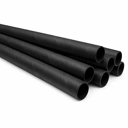 Bombilla Polipapel Negra Envasada 8 mm  (4.800 unds)