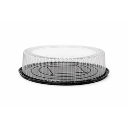 Porta Tartaleta Transparente Base Negra 15 Pers. (26x10 cm) 70 unds