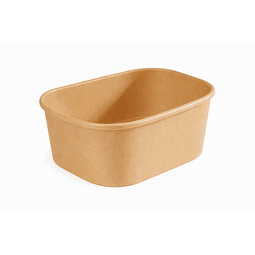 Bowl Kraft Rectangular 1000 cc (300 unds)