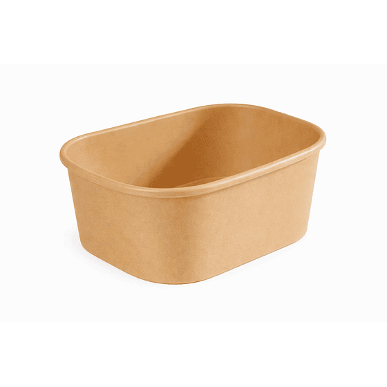 Bowl Kraft Rectangular 1000 cc (300 unds)