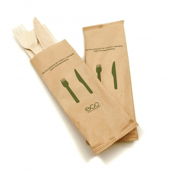Pack Cubiertos de Madera 16 cm (3 x pack) (500 unds)