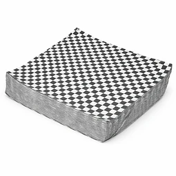 Papel Antigrasa 25x20 cm (500 und) Cuadros Negros