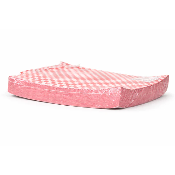 Papel Antigrasa para Envolver Alimentos 30x40 cm (500 und) Cuadros Rojos