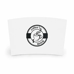 Collarín Blanco con Diseño para vaso 8 oz (1.000 unds)