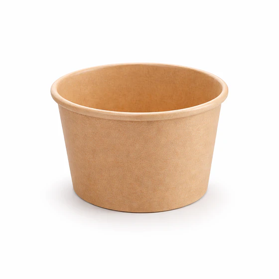Pote Kraft café 6 oz con Tapa Kraft 90 mm  (1.000 unds)