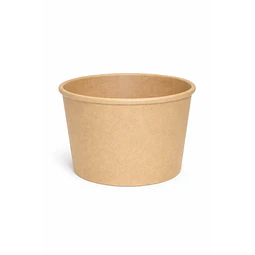 Pote Kraft café 8 oz 90 mm con Tapa Kraft (500 unds x caja) 