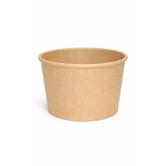 Pote Kraft café 8 oz 90 mm con Tapa Kraft (500 unds x caja) 