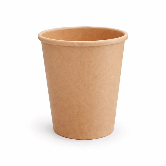 Pote Kraft café 26 oz 115 mm con Tapa PP (500 unds)