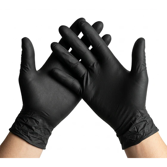 Guantes de Nitrilo Negro Talla M (10x100)