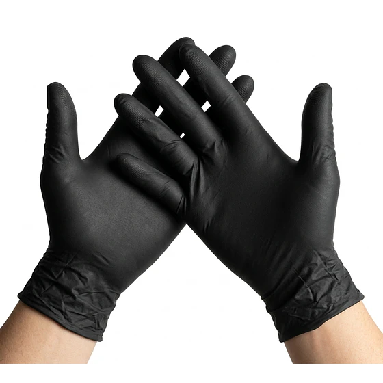 Guantes de Nitrilo Negro Talla L (10x100)