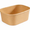 Bowl Kraft Rectangular 1.000 cc Con Tapa Pet - Caja 300 unidades