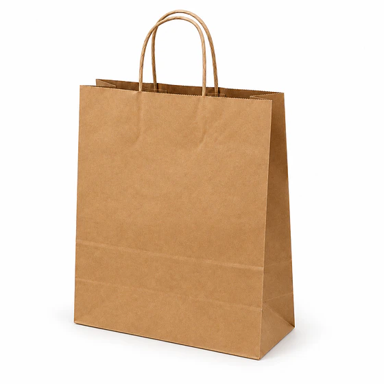 Bolsa Papel Kraft con Manilla - Grande - Paquete 250 Unidades