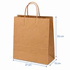 Bolsa Papel Kraft con Manilla - Mediana - Paquete 250 Unidades