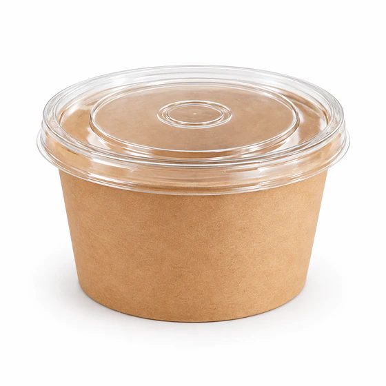 Pote Kraft 6 oz con Tapa PP 90 mm - Caja 1.000 unidades