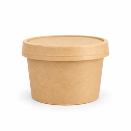 Pote Kraft 6 oz con Tapa Kraft 90 mm - Caja 1.000 unidades