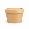 Pote Kraft 6 oz con Tapa Kraft 90 mm - Caja 1.000 unidades