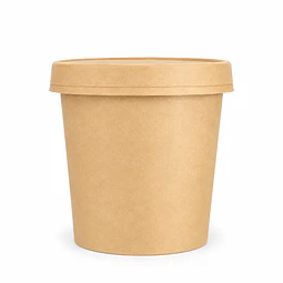 Pote Kraft Café 12 oz 90 mm con Tapa Kraft - Caja 500 Unidades 