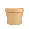 Pote Kraft 8 oz con Tapa Kraft 96 mm - Caja 500 unidades