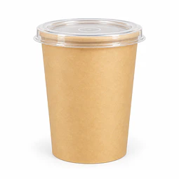 Pote Kraft Café 26 oz 115 mm con Tapa PP - Caja 500 Unidades