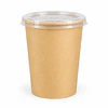 Pote Kraft Café 26 oz 115 mm con Tapa PP - Caja 500 Unidades