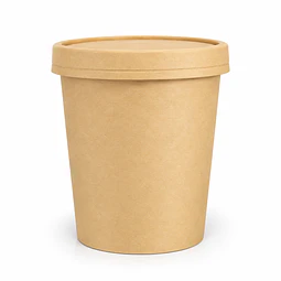 Pote Kraft Café 26 oz 115 mm con Tapa Kraft - Caja 500 unidades