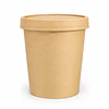 Pote Kraft Café 26 oz 115 mm con Tapa Kraft - Caja 500 unidades