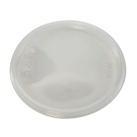 Pote Plástico Facetado Transparente 8 oz  Con Tapa - Caja 2.000 Unidades