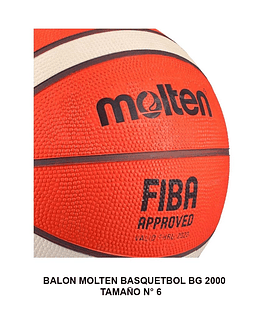 Balon de Basquetbol Molten N°6