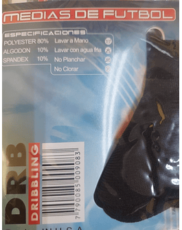 MEDIAS DE FUTBOL INFANTIL NEGRA DRB DRIBBLING