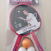 SET GOMA LISA  TENIS DE MESA SENSEI 2 PALETAS - 3 PELOTAS