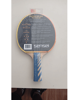 PALETA PING PONG TENIS DE MESA SENSEI 3 ESTRELLAS