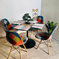 Comedor Panda (Mesa Tulip + 4 Sillas Patchwork) - Miniatura 3