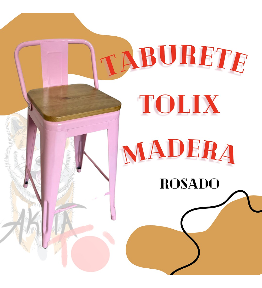 Taburete Tolix Madera