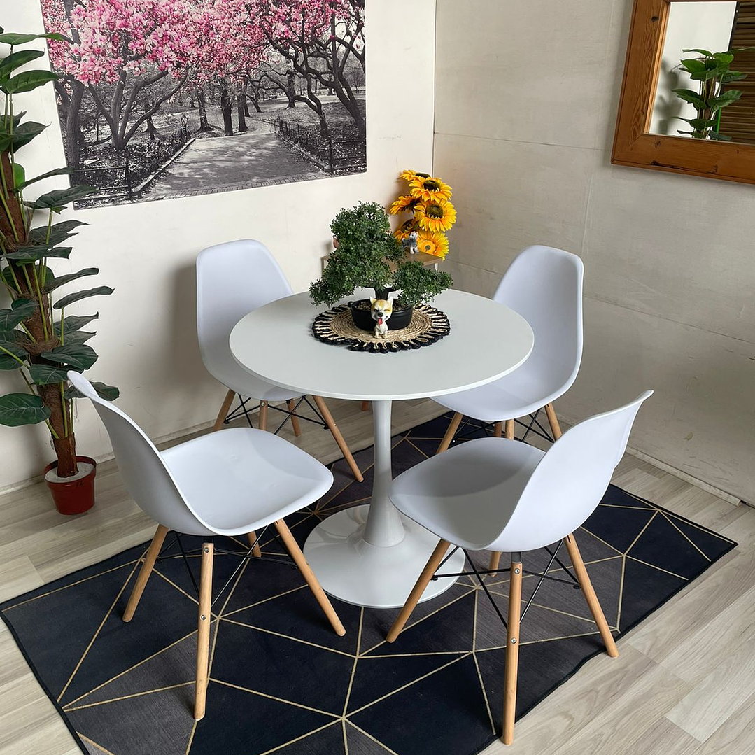 Comedor Bahamas (Mesa tulip + Sillas eames) 2