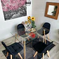 Comedor Vietnam (Mesa vidrio 120x80 + Sillas buckle velvet) - Miniatura 1