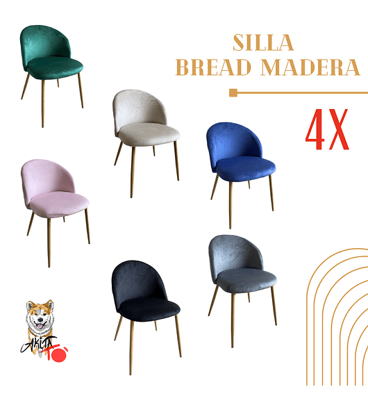 Pack de silla bread madera