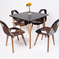 Comedor Davinci (Mesa Cuadrada negra + 4 sillas Davinci) - Miniatura 3