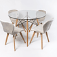 Comedor Patagonia (Mesa Eames Vidrio + Silla radar Velvet) - Miniatura 1