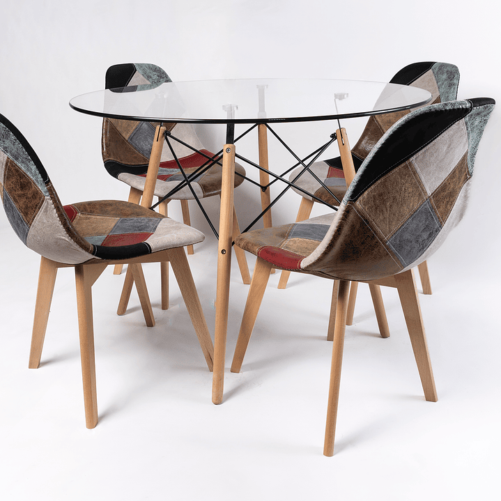 Comedor Palestina (Mesa eames vidrio + Silla Davinci)  3