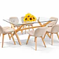Comedor Madagascar (Mesa Vidrio 140x90 + Silla Radar Velvet) - Miniatura 3