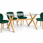 Comedor Madagascar (Mesa Vidrio 140x90 + Silla Radar Velvet) - Miniatura 5