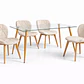 Comedor Tanzania (Silla Radar Velvet + Mesa Vidrio 120x80) - Miniatura 2