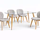 Comedor Tanzania (Silla Radar Velvet + Mesa Vidrio 120x80) - Miniatura 3