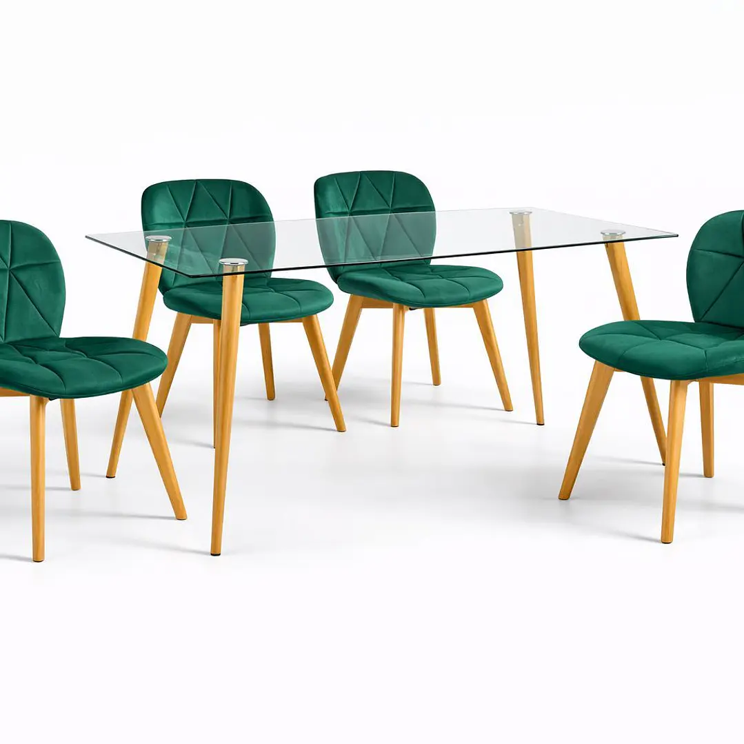 Comedor Tanzania (Silla Radar Velvet + Mesa Vidrio 120x80) 4