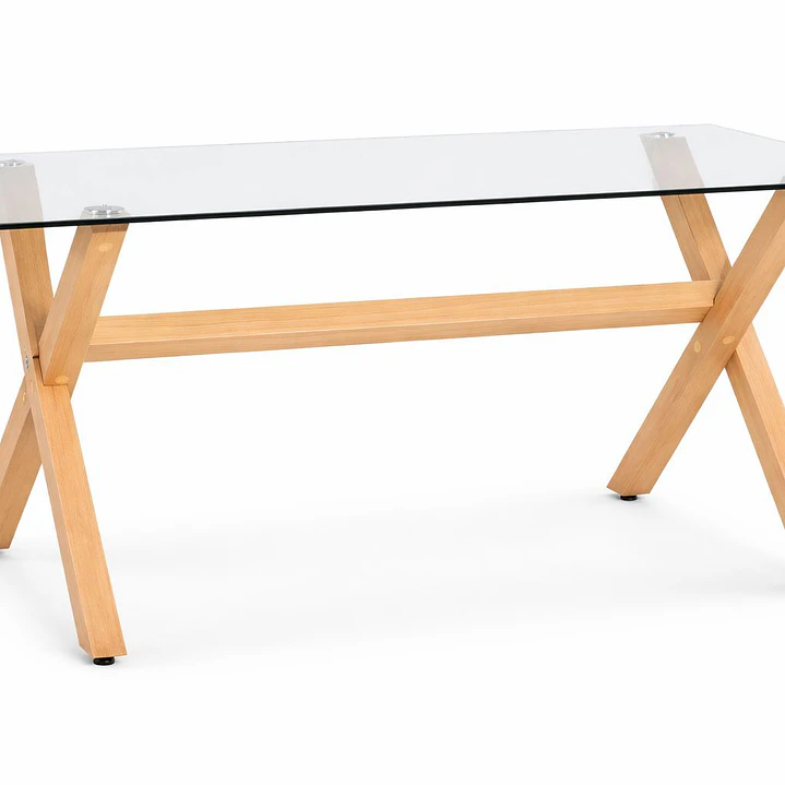 Mesa Rectangular vidrio cruz 140x90 1